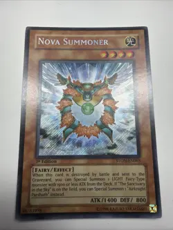 Yugioh 1x Nova Summoner STON-EN065 Secret Rare 1st Edition Near Mint - Image 1