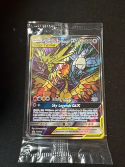 Moltres Zapdos Articuno GX SM210 Sealed Stained Glass Hidden Fates Promo 2019 - Image 1