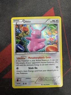 Pokemon TCG Ditto Black Star Promo Holo Card XY40 - Image 1