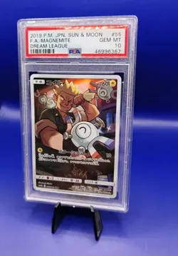 Magnemite 055/049 FA Dream League S&M Japanese Pokemon Card TCG 2019 PSA 10 - Image 2