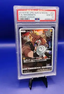 Magnemite 055/049 FA Dream League S&M Japanese Pokemon Card TCG 2019 PSA 10 - Image 3