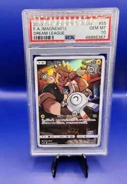 Magnemite 055/049 FA Dream League S&M Japanese Pokemon Card TCG 2019 PSA 10 - Image 4