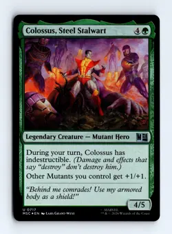 Colossus, Steel Stalwart (Foil) 717 (U) MTG Commander: Marvel Super Heroes (MSC) - Image 1