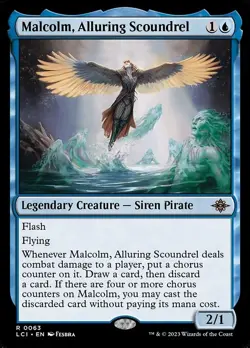 [MTG] Malcolm, Alluring Scoundrel (0063) (LCI) NM - Image 1