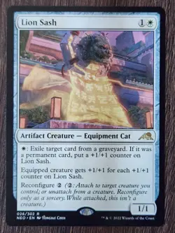 MTG Lion Sash Kamigawa: Neon Dynasty 026/302 Regular Rare NM - Image 1