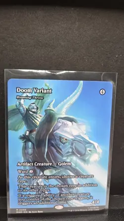 Doom Variant - Roaming Throne (Borderless) Mythic MTG Marvel Super Heroes - Image 1