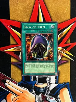 LON-017 Mask Of Dispel Super Rare Unlimited Edition VLP Yugioh - Image 1