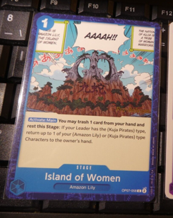 ONE PIECE ENGLISH CARD GAME CARTE PRE RELEASE Island of Women OP07-058 EN MINT - Image 1