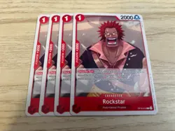 OP16-018 Playset 4 x Rockstar English C One Piece TCG Card Game - Image 1