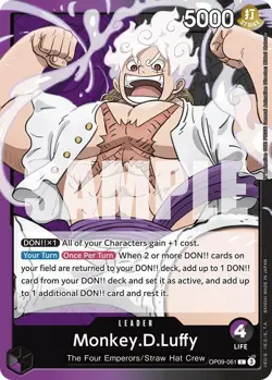 OP09-061 Monkey.D.Luffy English L One Piece TCG Card Game - Image 2