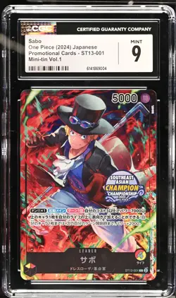 Sabo ST13-001 CGC 9 Mint Mini Tin Vol 1 Promo Championship 2023 One Piece Card - Image 1