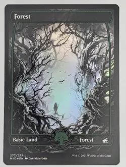 (Foil) Forest () (0277) Innistrad: Midnight Hunt NM - Image 1