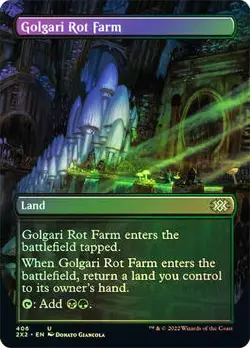 Golgari Rot Farm Foil Borderless Double Masters 2022 NM MTG - Image 1