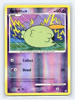Gulpin 66/99 Common Arceus Pokemon Reverse Holo Moderately Played - Image 1