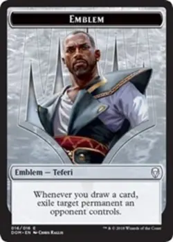 MTG Emblem - Teferi, Hero of Dominaria, Light Play, English Dominaria - Image 1
