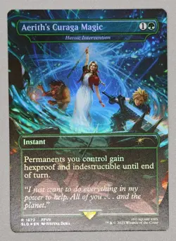 MTG x FINAL FANTASY SECRET LAIR - AERITH'S CURAGA MAGIC #1872 RAINBOW FOIL - Image 1