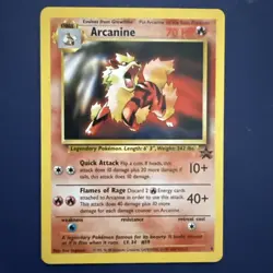 Pokemon Card TCG Arcanine Black Star Promo 6 League 2000 Rare C - Image 1