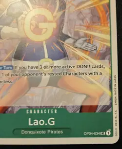 Lao.G OP04-034 Uncommon Kingdoms Of Intrigue One Piece Card Game - Image 5