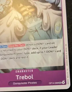 Trebol OP14-068 Uncommon The Azure Sea's Seven One Piece Card Game - Image 5