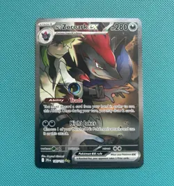 The Pokemon Company N's Zoroark ex 185/159 Sv09 Ultra Rare Full Art Holo Eng - Image 1