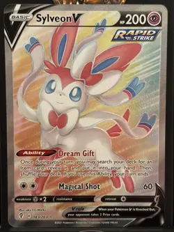 Pokemon TCG Sylveon V (Full Art) 183/203 SWSH07: Evolving Skies Ultra Rare - Image 1