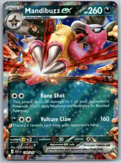 Mandibuzz ex 139/217 Double Rare Ascended Heroes Pokemon Holo Near Mint - Image 1