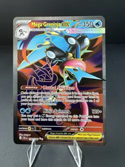 Pokemon Mega Greninja ex 100/086 ME04: Chaos Rising Ultra Rare - NM - Image 2