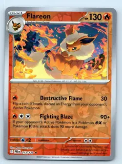 Flareon 136/165 Rare 151 Pokemon Reverse Holo Near Mint - Image 1