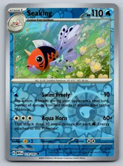 Seaking 119/165 Uncommon 151 Pokemon Reverse Holo Near Mint - Image 1