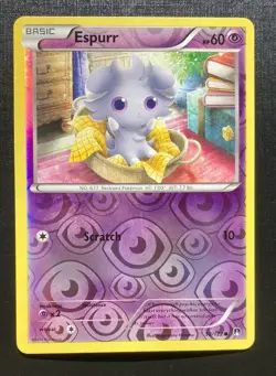 Espurr 58/122 Pokemon Breakpoint Reverse Holo Common TCG LP - Image 1