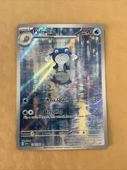 Pokemon TCG Poliwhirl 176/165 SV 151 Illustration Rare Full Art Holo Eng 2023 - Image 1