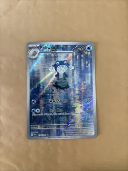 Pokemon TCG Poliwhirl 176/165 SV 151 Illustration Rare Full Art Holo Eng 2023 - Image 2