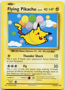 Flying Pikachu 110/108 Secret Rare Evolutions Pokemon lp - Image 1