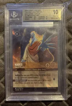 2023 Disney Lorcana The First Chapter Hades Enchanted BGS 10 POP 3 - Image 1