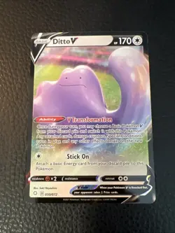 * Pokemon Card Ditto V 050/072 Shining Fates Art Rare TCG Near Mint - Image 1