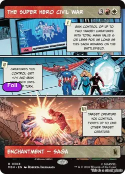 MTG Foil The Super Hero Civil War (Borderless) Card #308 Marvel Super Heroes ... - Image 1