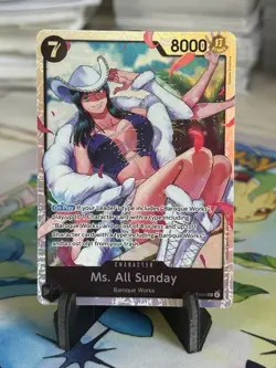 Ms. All Sunday OP14-084 SR ONE PIECE Card Game NM Black - Image 1
