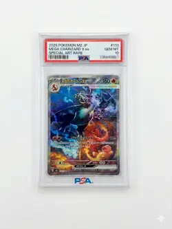 Custom Mega Charizard X EX Pokemon Card – PSA 10 Style Slab (Fan Display Card) - Image 1