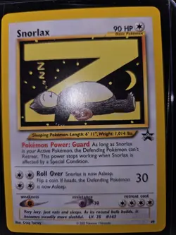 Pokemon TCG Snorlax Black Star Promo card #49 - Image 2