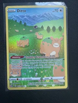 Pokemon TCG Ditto Crown Zenith Galarian Gallery Holo Art Rare Card GG22/GG70 - Image 1