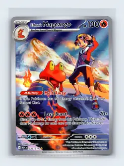 NM Ethan's Magcargo 222/217 Ascended Heroes Illustration Rare Pokemon Card - Image 1