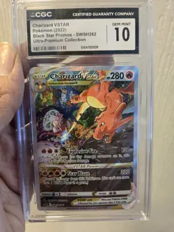 Pokemon GRADED Charizard VSTAR SWSH262 Black Star Promo 10 CGC ENGLISH - Image 3