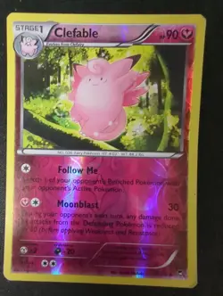 Clefable 71/111 Furious Fists Pokemon Reverse Holo DMG - Image 1