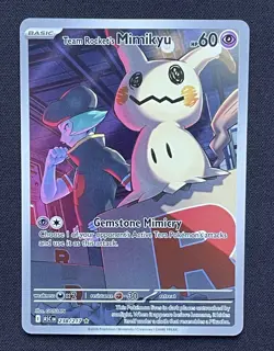 Team Rocket's Mimikyu 238/217 Temporal Forces Illustration Rare Holo Full Art EN - Image 1