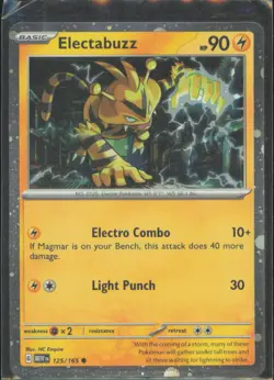 ELECTABUZZ 125/165 COMMON 151 POKEMON NEAR MINT - Image 1