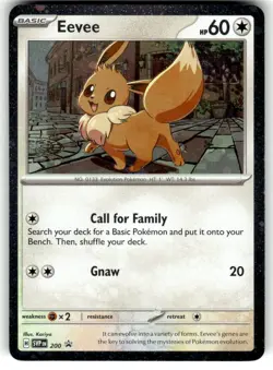 Eevee (Cosmos Holo) SVP 200 Holo Promo Scarlet & Violet Promo Pokemon NM - Image 1