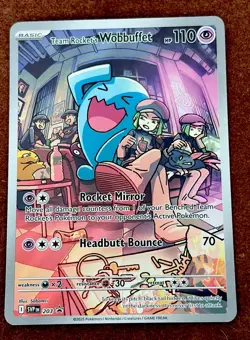 Team Rocket’s Wobbuffet 203 Near Mint SVP Promo Destined Rivals ETB Pokemon - Image 3