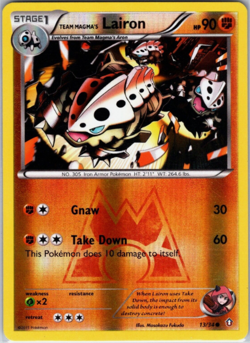 Pokemon - Team Magma's Lairon - 13/34 - Reverse Holo - Double Crisis - NM/M - Image 1