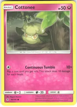 Cottonee 90/145 SM - Guardians Rising Pokemon Card TCG HP Fairy - Image 1