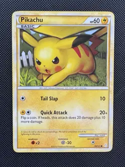 Pokemon TCG | Pikachu | HGSS | 78/123 | Regular Common | LP - Image 1